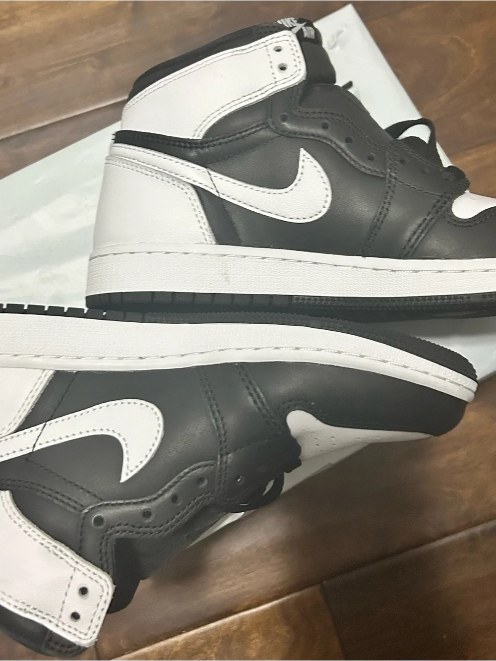 Nike Kids Black and White High-Top Sneakers - Picture 2 of 16
